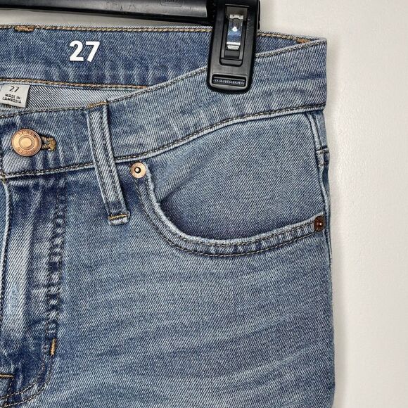 J CREW Womens 9" Demi-Boot Crop Jeans NEW Distressed Stretch BA622 Sz 27 - Picture 6 of 13